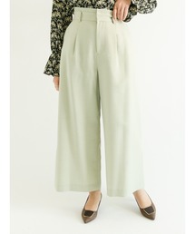 ハイウエストタックワイドパンツ