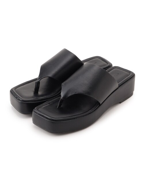 OPAQUE.CLIP（オペークドットクリップ）の「◆プラットフォームトングサンダル（サンダル・レディース・ブラック/オフホワイト・02/03）」の11枚目の写真