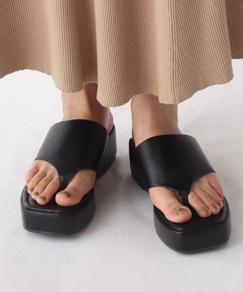 OPAQUE.CLIP（オペークドットクリップ）の「◆プラットフォームトングサンダル（サンダル・レディース・ブラック/オフホワイト・02/03）」の18枚目の写真