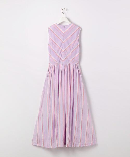 NE QUITTEZ PAS!(ヌキテパ)の「<ne Quittez pas(ヌキテパ)> ボイルストライプ N/L ワンピース <Select by EMMEL REFINES>(ワンピース・レディース・ライトブルー/ライラック・FREE)」の3枚目の写真