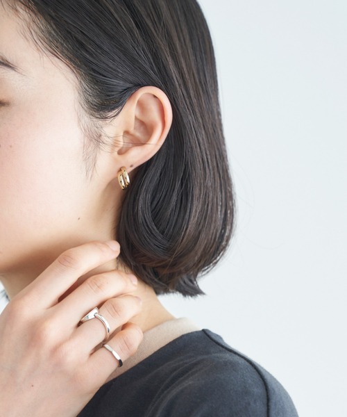 Chaco closet(チャコ クローゼット)の「【3点セット】フープピアス(ピアス(両耳用)・レディース・シルバー/ゴールド・FREE)」の12枚目の写真