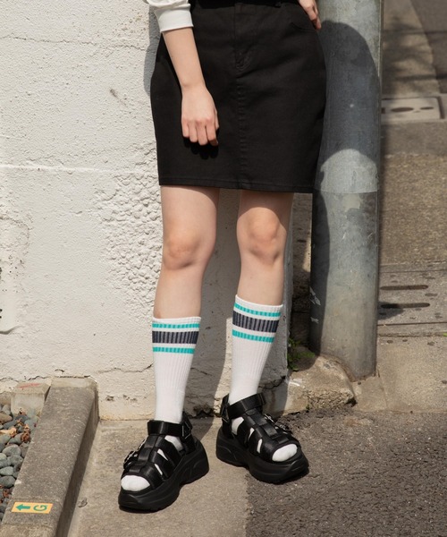 WEGO（ウィゴー）の「WEGO/厚底ベルトスポーツサンダル（サンダル・レディース・ホワイト/ブラック/ベージュ・MEDIUM/LARGE）」の8枚目の写真