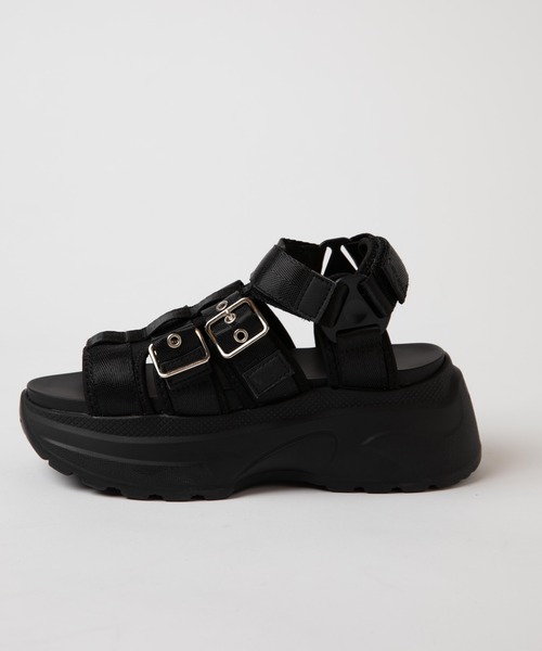 WEGO（ウィゴー）の「WEGO/厚底ベルトスポーツサンダル（サンダル・レディース・ホワイト/ブラック/ベージュ・MEDIUM/LARGE）」の15枚目の写真