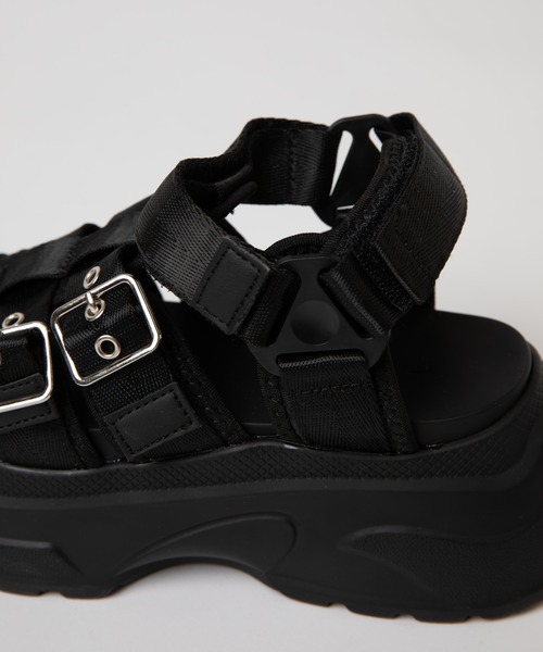 WEGO（ウィゴー）の「WEGO/厚底ベルトスポーツサンダル（サンダル・レディース・ホワイト/ブラック/ベージュ・MEDIUM/LARGE）」の18枚目の写真