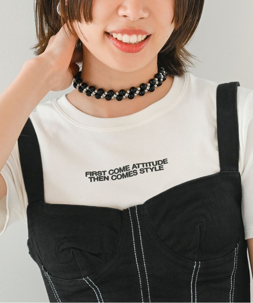 Editors Draw（エディターズドロー）の「パールビーズチョーカー・ネックレス（チョーカー・レディース・ホワイト/ブラック/ホワイト系その他・SMALL/MEDIUM）」の11枚目の写真