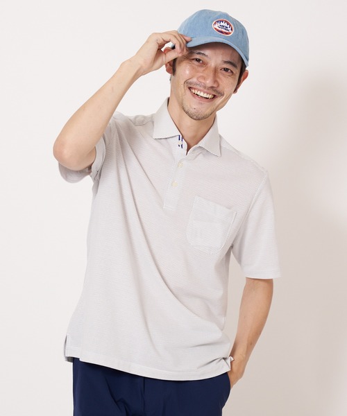 Blue Standard （ブルースタンダード）の「【BLUE STANDARD/ブルースタンダード】吸水速乾、イージーケア、 ピンポイント消臭 ストレッチ　アルティマニットポロシャツ（ポロシャツ・メンズ・チャコールグレー/ネイビー/オフホワイト/カーキ/ブルー・MEDIUM/LARGE/X-LARGE）」の18枚目の写真