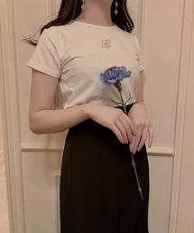 ANDGEEBEE | ラインストーンミニT(Tシャツ/カットソー)