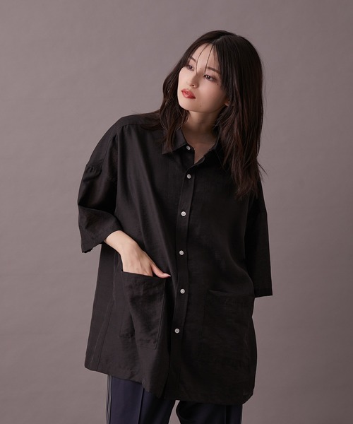 re_k by JUNRED（レクバイジュンレッド）の「【 re_k by JUNRED 】ジャガードシアーハーフスリーブシャツ（シャツ/ブラウス・メンズ・イエロー/ブラック・M/L/S）」の17枚目の写真