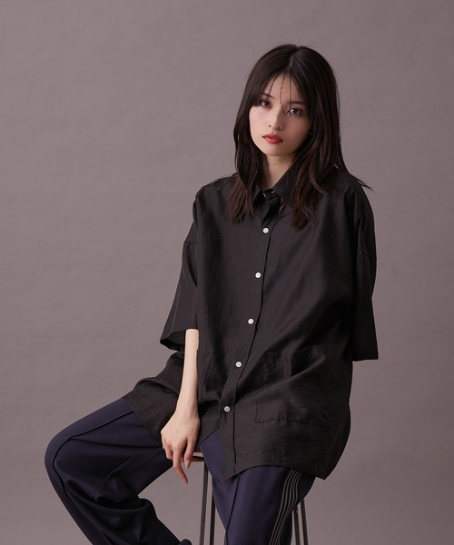 re_k by JUNRED（レクバイジュンレッド）の「【 re_k by JUNRED 】ジャガードシアーハーフスリーブシャツ（シャツ/ブラウス・メンズ・イエロー/ブラック・M/L/S）」の11枚目の写真