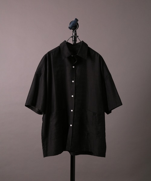 re_k by JUNRED（レクバイジュンレッド）の「【 re_k by JUNRED 】ジャガードシアーハーフスリーブシャツ（シャツ/ブラウス・メンズ・イエロー/ブラック・M/L/S）」の9枚目の写真