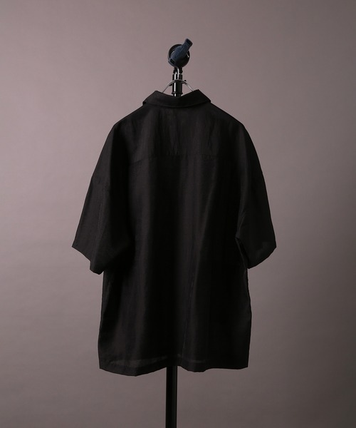 re_k by JUNRED（レクバイジュンレッド）の「【 re_k by JUNRED 】ジャガードシアーハーフスリーブシャツ（シャツ/ブラウス・メンズ・イエロー/ブラック・M/L/S）」の6枚目の写真