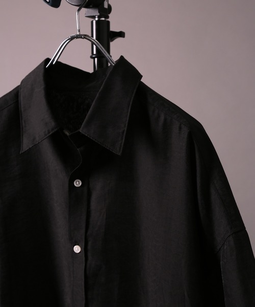 re_k by JUNRED（レクバイジュンレッド）の「【 re_k by JUNRED 】ジャガードシアーハーフスリーブシャツ（シャツ/ブラウス・メンズ・イエロー/ブラック・M/L/S）」の7枚目の写真