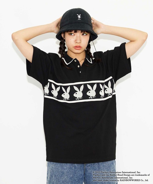 X-girl(エックスガール)の「Playboy × X-girl METRO HAT(ハット・レディース・ライトブルー/ブラック・ONE SIZE)」の6枚目の写真