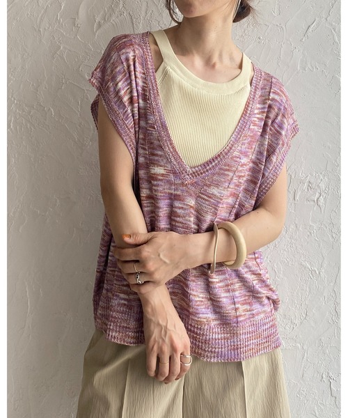She's Closet(シーズクローゼット)の「カップ付きリブアメスリタンクトップインナートップス(タンクトップ・レディース・ブラック/ブルー/グリーン/アイボリー・FREE)」の13枚目の写真