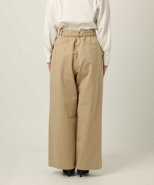 a.v.v（アーヴェヴェ）の「ハイウエストチノワイドパンツ（チノパンツ・レディース・ベージュ/ブラック・38/34/36/42/40）」の10枚目の写真