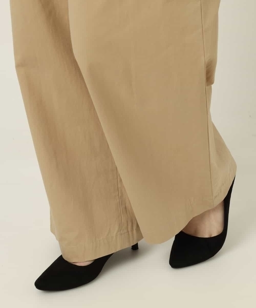 a.v.v（アーヴェヴェ）の「ハイウエストチノワイドパンツ（チノパンツ・レディース・ベージュ/ブラック・38/34/36/42/40）」の14枚目の写真