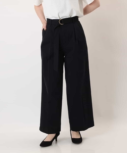 a.v.v（アーヴェヴェ）の「ハイウエストチノワイドパンツ（チノパンツ・レディース・ベージュ/ブラック・38/34/36/42/40）」の15枚目の写真