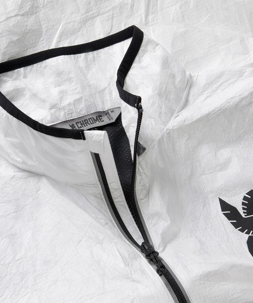 CHROME（クローム）の「WIND COBRA 2.0 PACKABLE / ウィンド コブラ 2.0 パッカブル（ナイロンジャケット・メンズ・ホワイト・S/M/XL/L）」の9枚目の写真