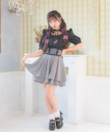 クロスベルト2段フレアスカート