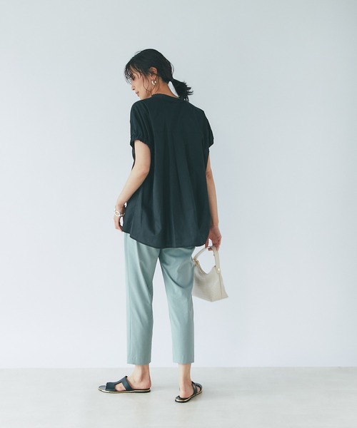 RIVE DROITE（リヴドロワ）の「コットンギャザースリーブブラウス（シャツ/ブラウス・レディース・オレンジ/オフホワイト/ブラック・FREE）」の15枚目の写真