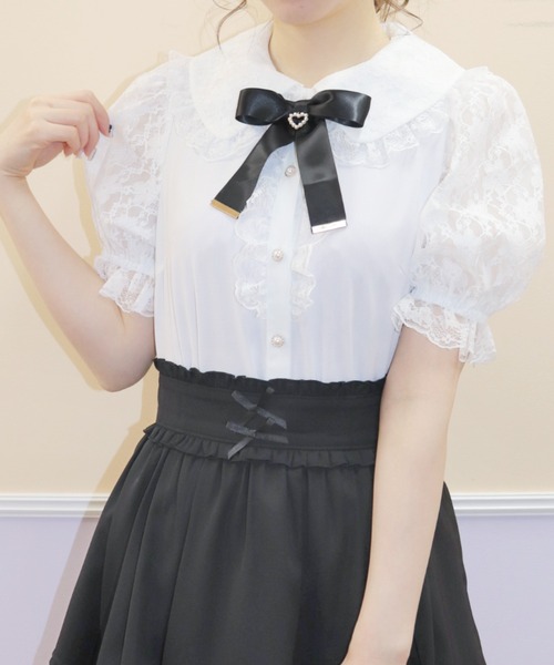 シークレットハニー 肩出し オフショル レース トップス バック