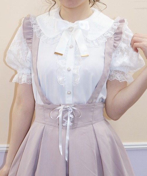 Secret Honey（シークレットハニー）の「レース袖フリル半袖ブラウス（シャツ/ブラウス・レディース・オフホワイト/ホワイト系その他・MEDIUM）」の16枚目の写真