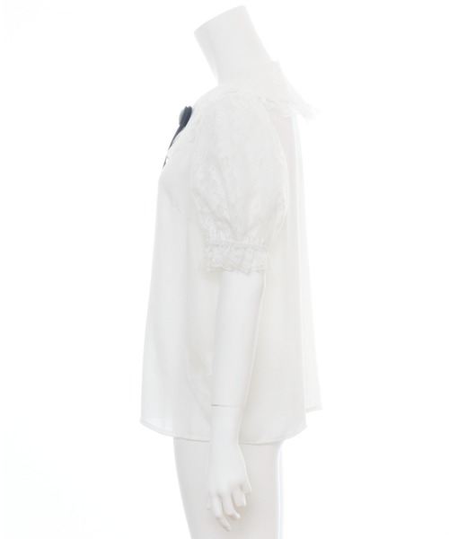 Secret Honey（シークレットハニー）の「レース袖フリル半袖ブラウス（シャツ/ブラウス・レディース・オフホワイト/ホワイト系その他・MEDIUM）」の14枚目の写真