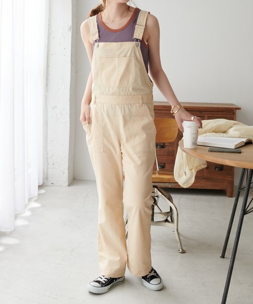 DISCOAT（ディスコート）の「【WEB限定】リネンサロペット（サロペット/オーバーオール・レディース・ブラック/ライトベージュ・FREE）」の21枚目の写真