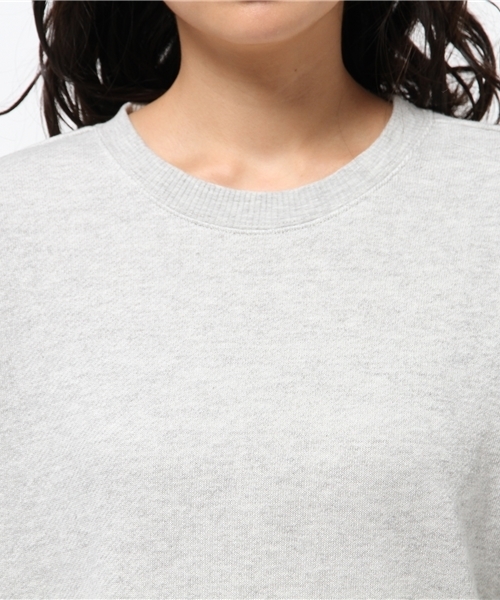 DISCOAT（ディスコート）の「【Discoat】裏毛裾シャツ切替プルオーバー（Tシャツ/カットソー・レディース・オフホワイト/ネイビー/グレー・ﾌﾘ-）」の8枚目の写真