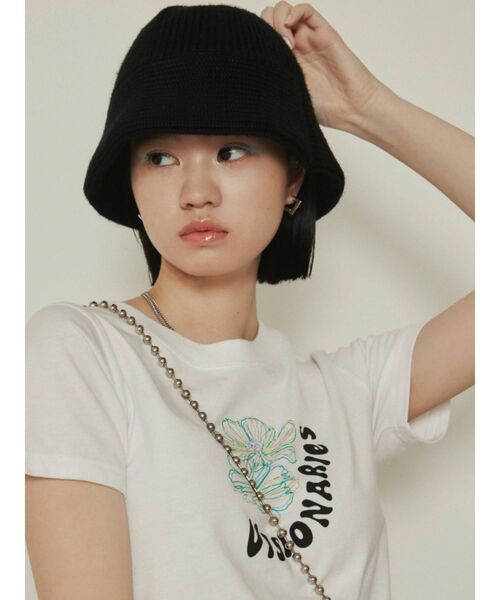 EMODA（エモダ）の「ニットフレアハット（ハット・レディース・ブラック・FREE）」の2枚目の写真