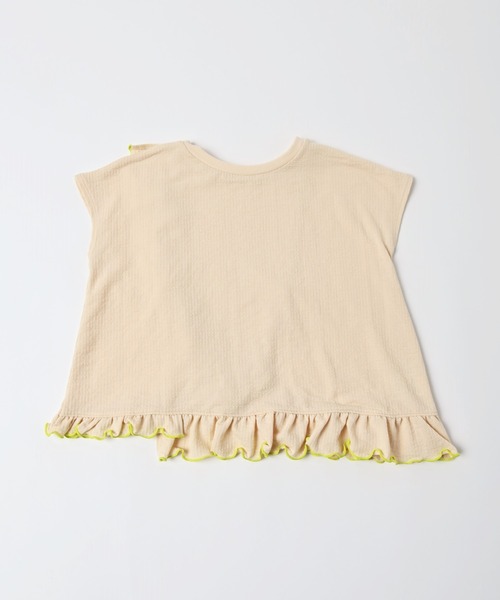 CALMIA（カルミア）の「アシンメトリーフリルカットソー（90～150cm）（Tシャツ/カットソー・キッズ・ライトブルー/オレンジ/オフホワイト・90/100/110/120/130/140/150）」の5枚目の写真