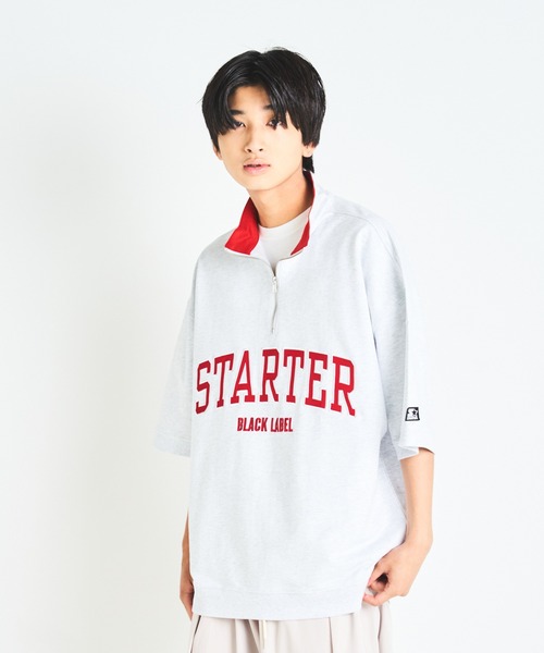 STARTER（スターター）の「JE-STARTER.ハーフZIPプルオーバー（Tシャツ/カットソー・メンズ・ホワイト/ブラック/グリーン・M/L）」の11枚目の写真