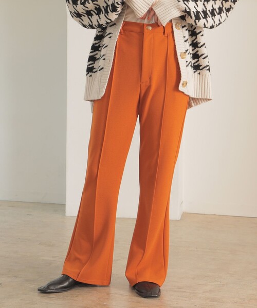 BeAMS DOT（ビームスドット）の「BeAMS DOT / ベルボトムパンツ 22FW（その他パンツ・レディース・オレンジ/ブラック/ブルー系その他/ワイン・SMALL/MEDIUM）」の4枚目の写真
