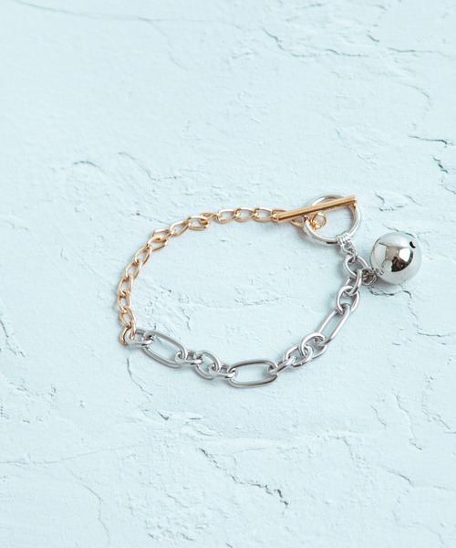 COLOR TOKYO ACCESSORIES（カラートウキョウアクセサリー）の「ポイントメタルボールMixチェーンマンテルブレス（ブレスレット・レディース・その他・FREE）」の5枚目の写真