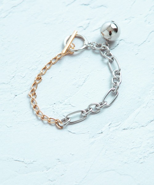 COLOR TOKYO ACCESSORIES（カラートウキョウアクセサリー）の「ポイントメタルボールMixチェーンマンテルブレス（ブレスレット・レディース・その他・FREE）」の6枚目の写真