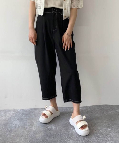 179/WG(イチナナキュウダブルジー)の「イージーサルエルパンツ(その他パンツ・レディース・ブラック/グリーン/オフホワイト・MEDIUM)」の3枚目の写真