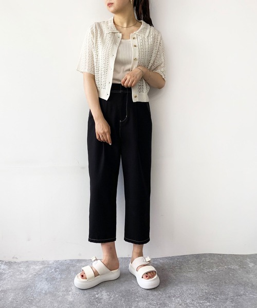 179/WG(イチナナキュウダブルジー)の「イージーサルエルパンツ(その他パンツ・レディース・ブラック/グリーン/オフホワイト・MEDIUM)」の22枚目の写真