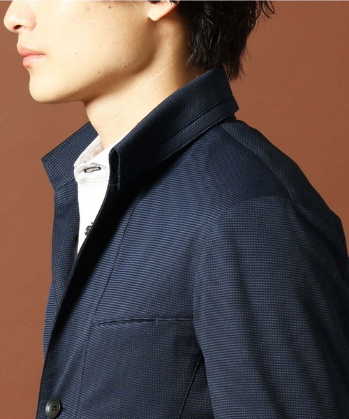 MK MICHEL KLEIN HOMME (エムケーミッシェルクランオム)の「チドリ柄コンバーチブルジャケット(テーラードジャケット・メンズ・グレー/ネイビー・MEDIUM/LARGE/X-LARGE)」の6枚目の写真