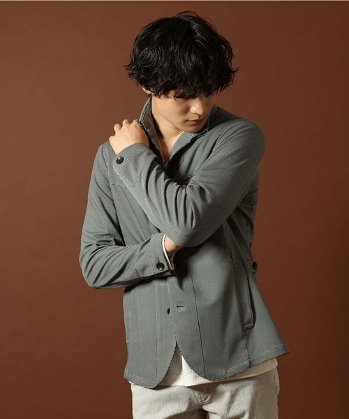 MK MICHEL KLEIN HOMME (エムケーミッシェルクランオム)の「チドリ柄コンバーチブルジャケット(テーラードジャケット・メンズ・グレー/ネイビー・MEDIUM/LARGE/X-LARGE)」の11枚目の写真