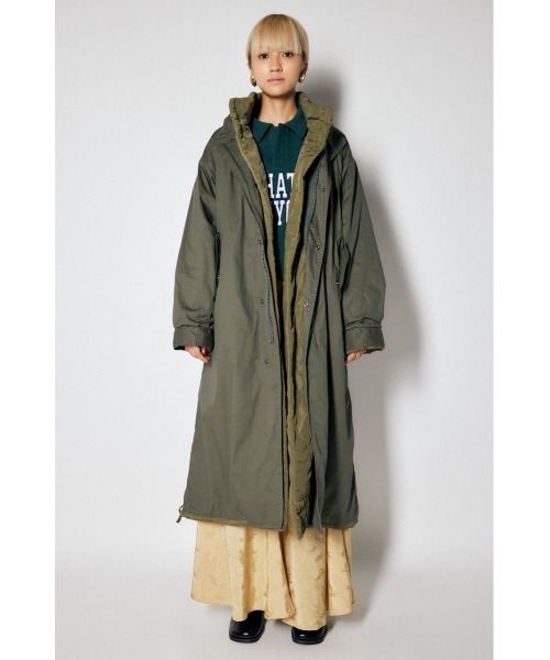 MOUSSY（マウジー）の「REVERSIBLE PUFFER LONG コート（モッズコート・レディース・ブラック/カーキ/アイボリー・1/2）」の5枚目の写真