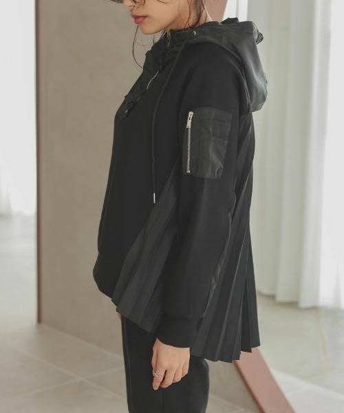 DONOBAN(ドノバン)の「バックプリーツスウェット(パーカー・レディース・ブラック/カーキ/ネイビー・F)」の17枚目の写真