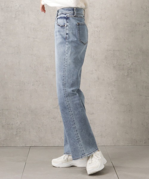 NAVY(ネイビー)の「GOOD STYLE JEANS フレアデニムパンツ(デニムパンツ・レディース・ワンウォッシュ/ライトブルー・S/M/L/XS)」の9枚目の写真