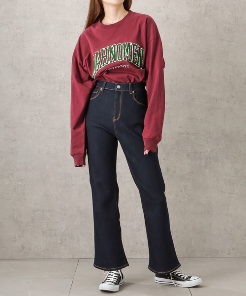 NAVY(ネイビー)の「GOOD STYLE JEANS フレアデニムパンツ(デニムパンツ・レディース・ワンウォッシュ/ライトブルー・S/M/L/XS)」の11枚目の写真