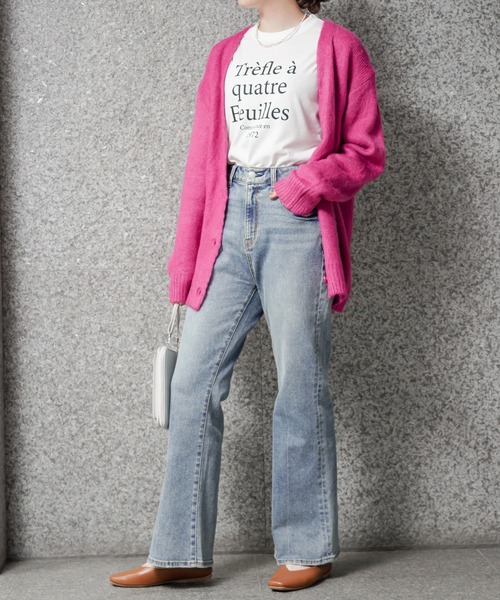 NAVY(ネイビー)の「GOOD STYLE JEANS フレアデニムパンツ(デニムパンツ・レディース・ワンウォッシュ/ライトブルー・S/M/L/XS)」の3枚目の写真