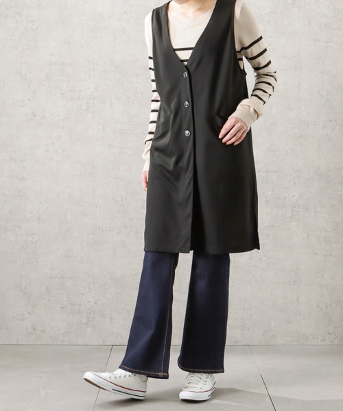 NAVY(ネイビー)の「GOOD STYLE JEANS フレアデニムパンツ(デニムパンツ・レディース・ワンウォッシュ/ライトブルー・S/M/L/XS)」の4枚目の写真