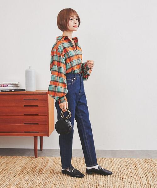 coen（コーエン）の「THE ALASKAN(アラスカン）別注ボリュームスリーブネルシャツ（シャツ/ブラウス・レディース・ブラウン/ワイン/オレンジ・L/M）」の7枚目の写真