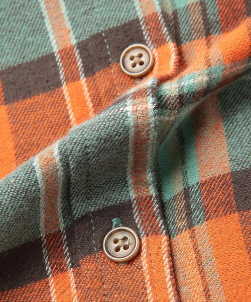 coen（コーエン）の「THE ALASKAN(アラスカン）別注ボリュームスリーブネルシャツ（シャツ/ブラウス・レディース・ブラウン/ワイン/オレンジ・L/M）」の11枚目の写真