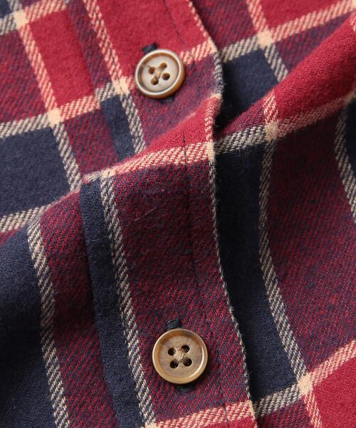 coen（コーエン）の「THE ALASKAN(アラスカン）別注ボリュームスリーブネルシャツ（シャツ/ブラウス・レディース・ブラウン/ワイン/オレンジ・L/M）」の13枚目の写真