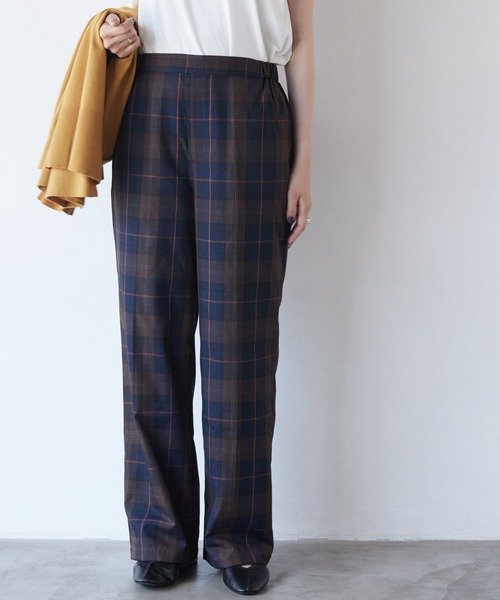 AMERICAN HOLIC（アメリカンホリック）の「美・美・美ストレートCheckパンツ（その他パンツ・レディース・グレー系その他3/ブラウン系その他4・L/S/XS/M）」の3枚目の写真
