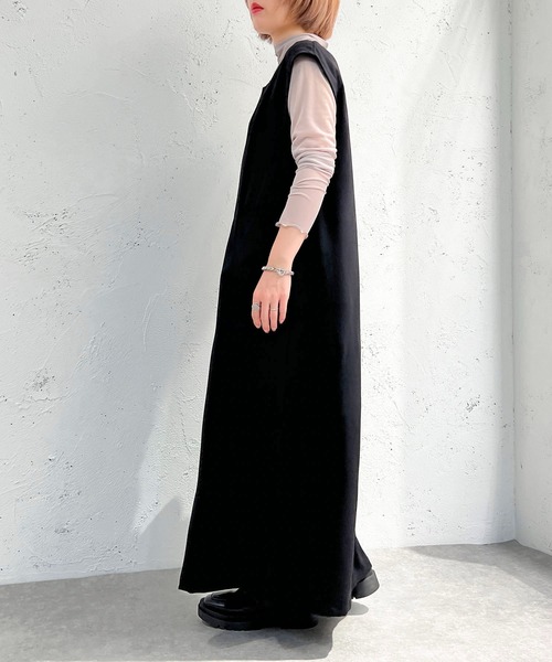 apres jour mignon（アプレジュールミニョン）の「ジップ付きワンピース【ZOZOTOWN限定アイテム】（ワンピース・レディース・ダークブラウン/カーキ/ブラック・X-LARGE/フリー）」の9枚目の写真